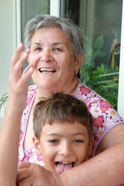 Grandmother with boy — Stock Photo, Image