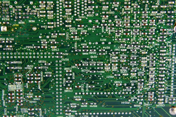 コンピュータ回路基板を使った抽象的な背景 — ストック写真