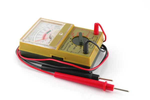 Analog multimeter di atas putih — Stok Foto