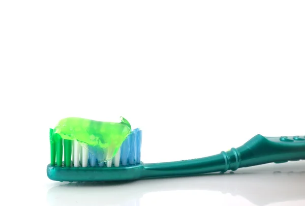 歯磨きで歯ブラシ — ストック写真