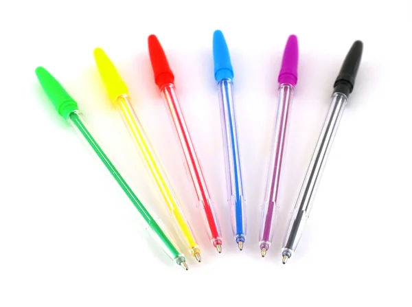 Color pens over white — Stock Photo, Image