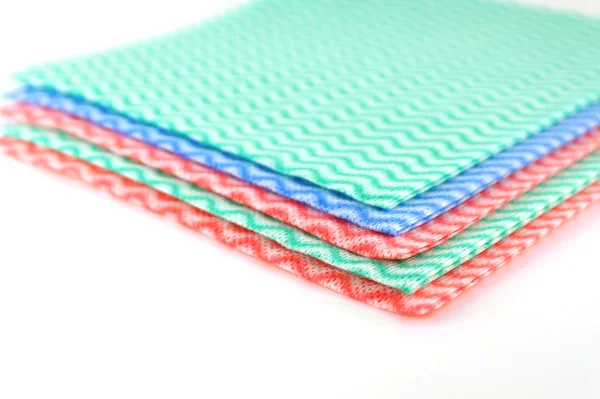 Color napkins over white — Stock Photo, Image