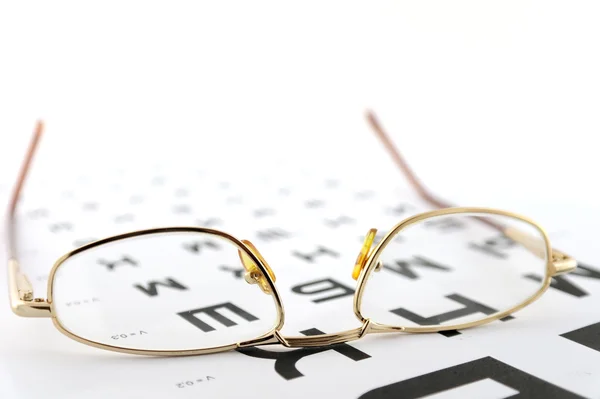 Lunettes de vue à l'échelle ophtalmologique — Photo