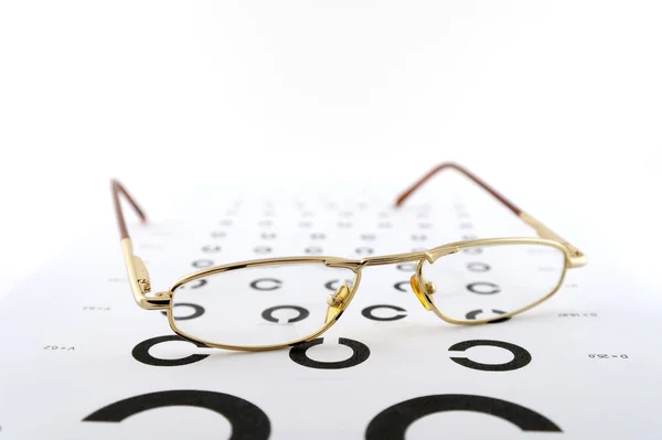 Lunettes de vue à l'échelle ophtalmologique — Photo