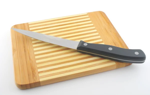 Kitchen-knife on the preparation board — Stock Photo, Image