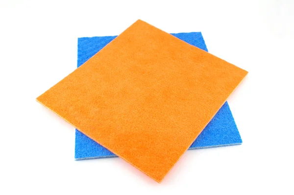 Servilletas naranja y azul sobre blanco — Foto de Stock