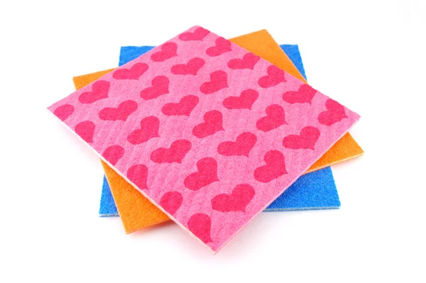 Orange, pink and blue napkins — Stock Photo, Image