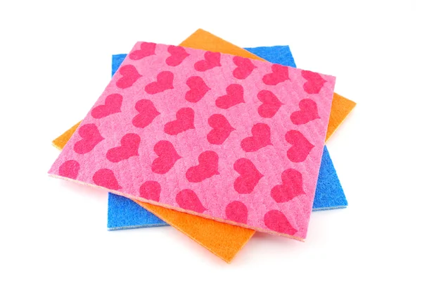 Orange, pink and blue napkins — Stock Photo, Image