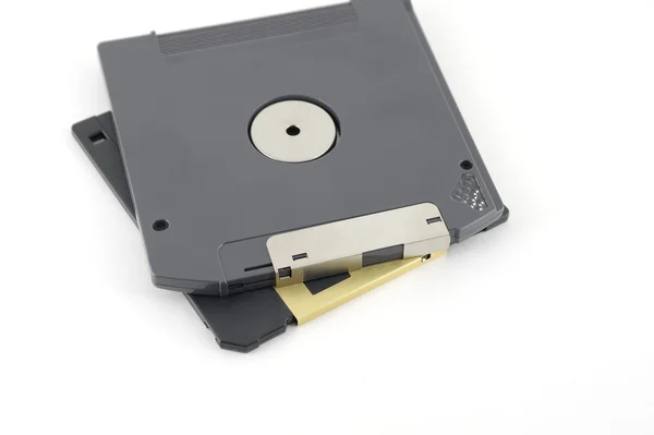 Zip en diskettes over Wit — Stockfoto