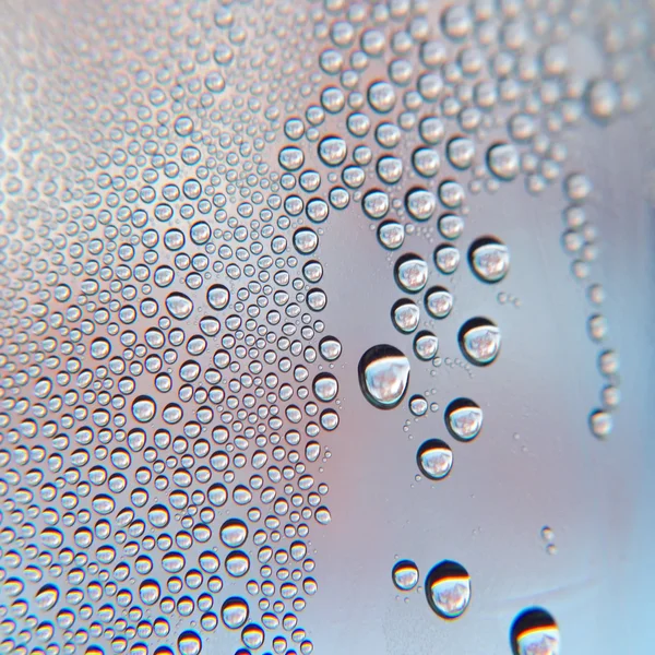 Gotas de agua en el vaso —  Fotos de Stock