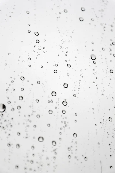 Drops of rain on the window (glass) — Stock Photo, Image