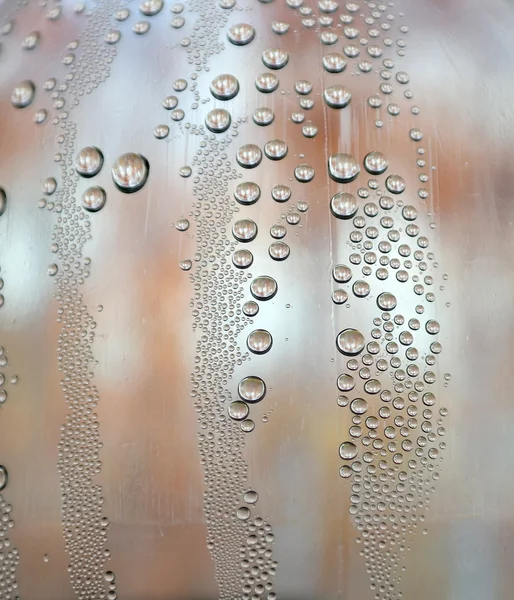 Tetes air di atas kaca — Stok Foto