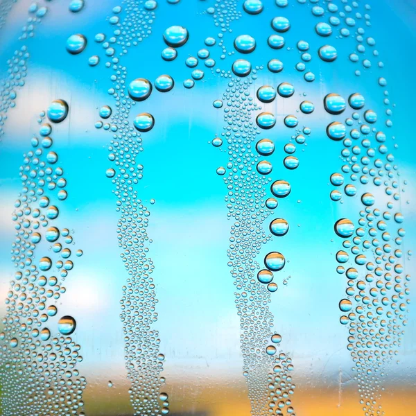 Drops of water on the glass — Stock Photo, Image