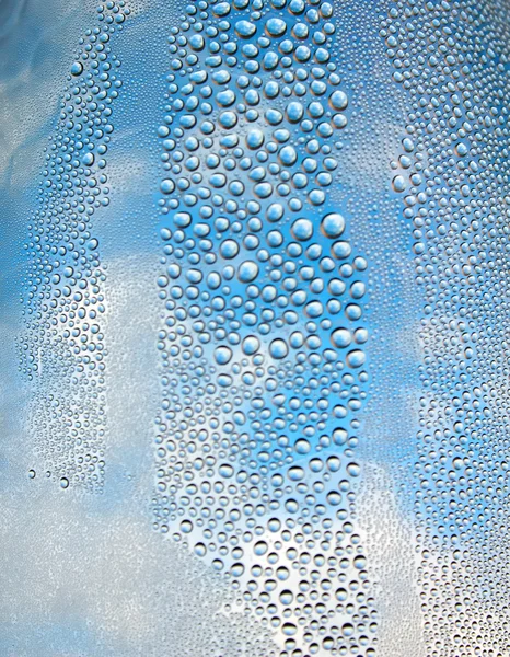 Krople wody na szybie Krzywy — Zdjęcie stockowe