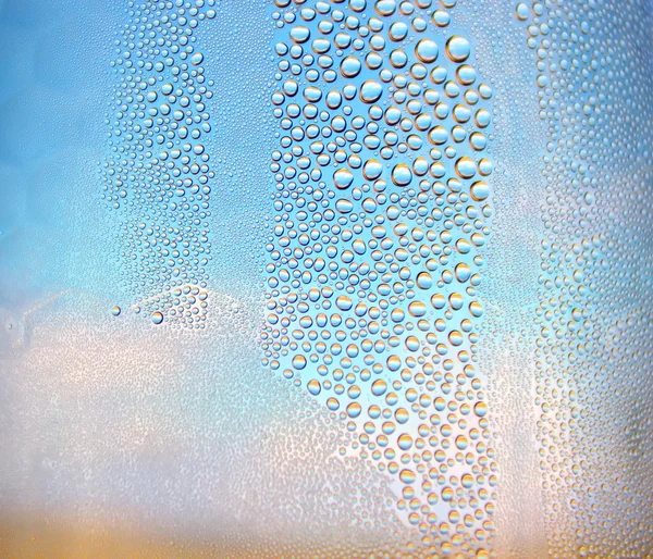 Gotas de água no vidro — Fotografia de Stock