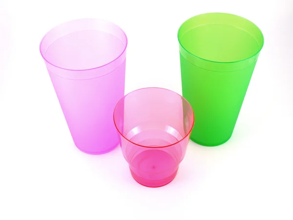 Green and pink cups — Stock Photo, Image