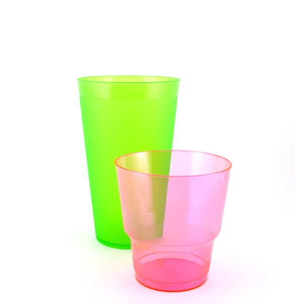Grüne und rosa Tassen — Stockfoto