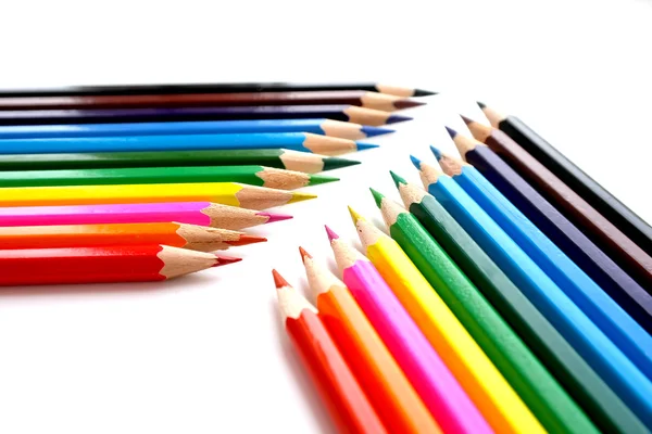 Arka plan, renk kalemler — Stok fotoğraf