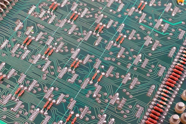 Old electronic circuit board — Stock Photo, Image