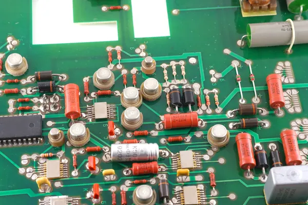 Velha placa de circuito eletrônico — Fotografia de Stock