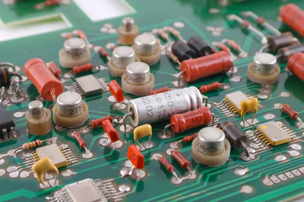 Old electronic circuit board — Stock Photo, Image