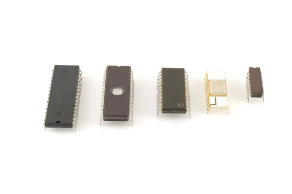 Gamla mikrochips — Stockfoto