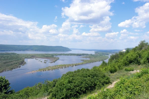 Russia, città di Samara, grande fiume Volga — Foto Stock