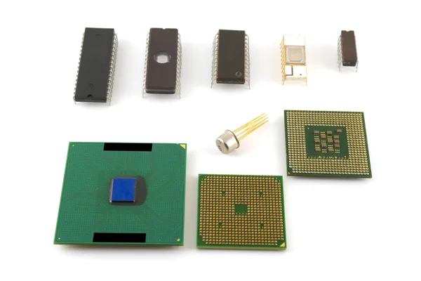 Old microchips — Stock Photo, Image