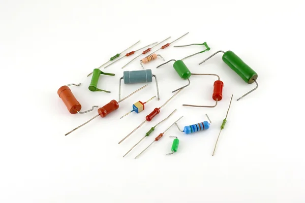 Componentes eletrónicos - resistências — Fotografia de Stock