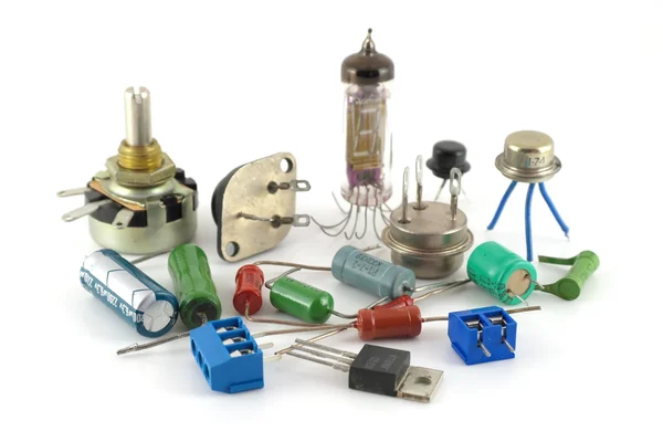 Componentes eléctricos antigos — Fotografia de Stock