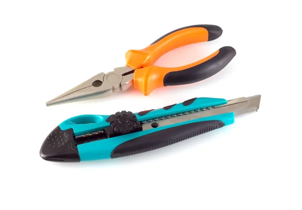 Pliers and knife — Stock Photo, Image