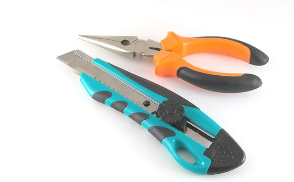 Pliers and knife — Stock Photo, Image