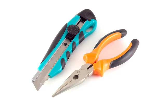 Pliers and knife — Stock Photo, Image