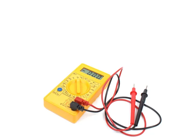 Yellow digital multimeter — Stock Photo, Image