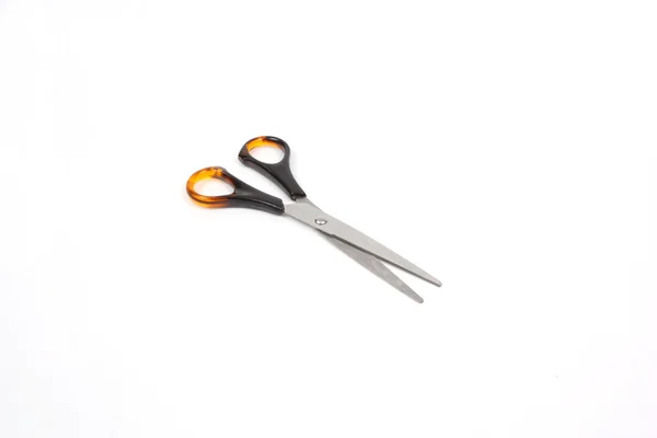 Ножницы с ручками черный & коричневый — стоковое фото