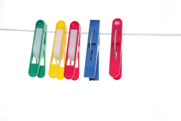Color clothes pegs — Stock Photo, Image