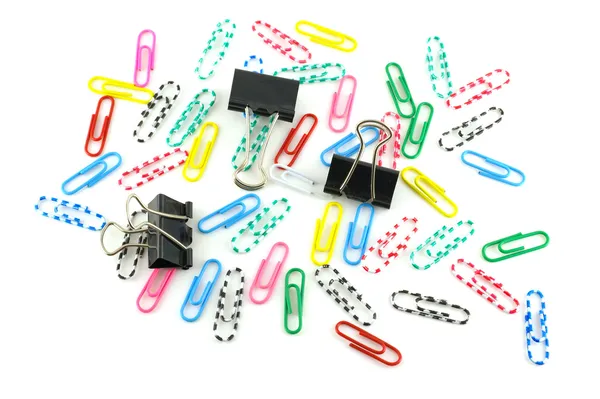 Kleurenclips voor papier — Stockfoto