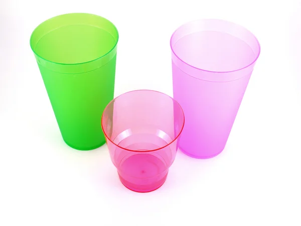 Green and pink cups — Stock Photo, Image