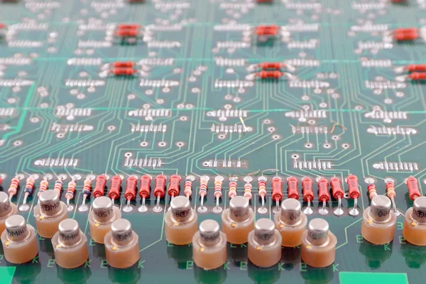 Velha placa de circuito eletrônico — Fotografia de Stock
