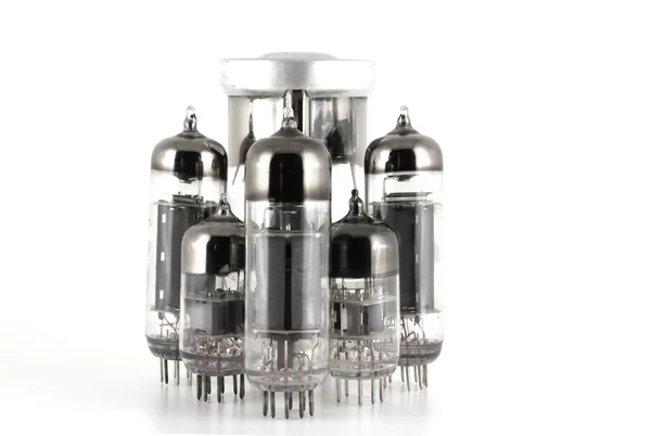 Glass vacuum radio tubes — Stock Photo, Image