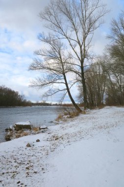Nehirli sonbahar manzarası