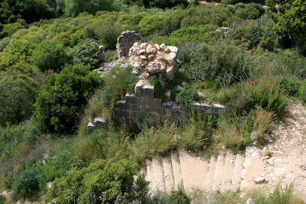 以色列 monfort 城堡的废墟 — 图库照片