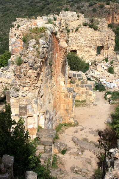 Ruiny zamku monfort, Izrael — Zdjęcie stockowe