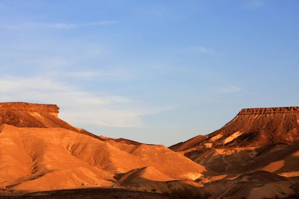 在沙漠中落日 — 图库照片