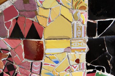 Vasıl belgili tanımlık park Guell, Barcelona Gaudi mozaik