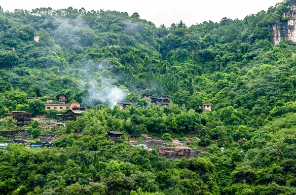 Dağlarda Çin Köyü — Stok fotoğraf