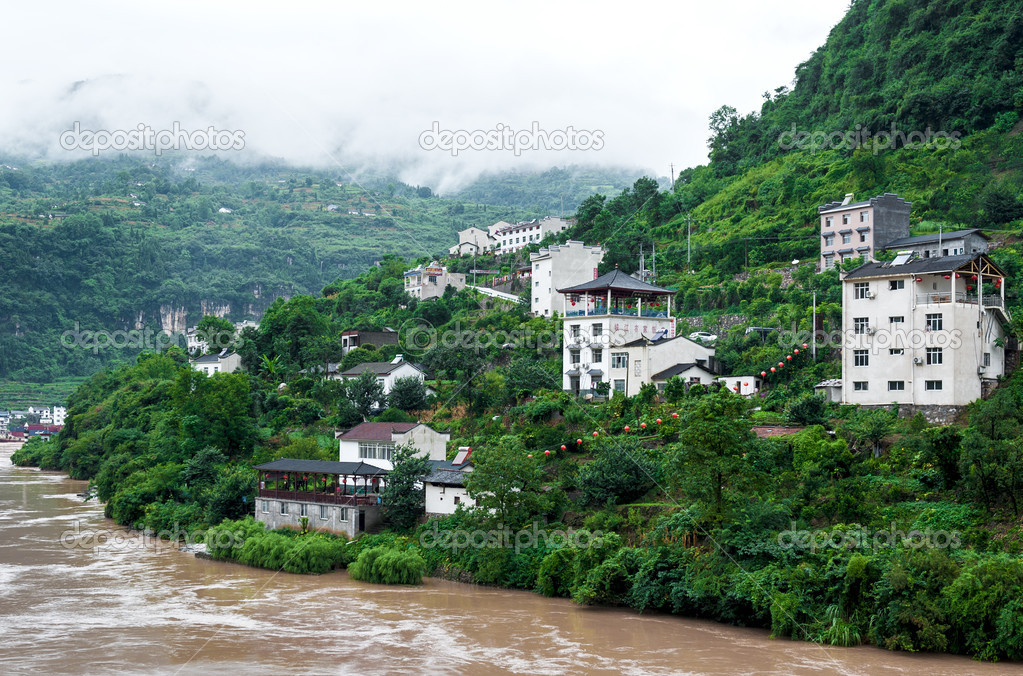 Yangtze River with views of the town
