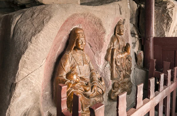 Esculpido em uma estátua de pedra — Fotografia de Stock