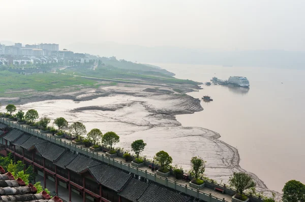 Kijk op de yangtze-rivier — Stockfoto