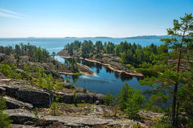 rocky islands of Ladoga lake clipart